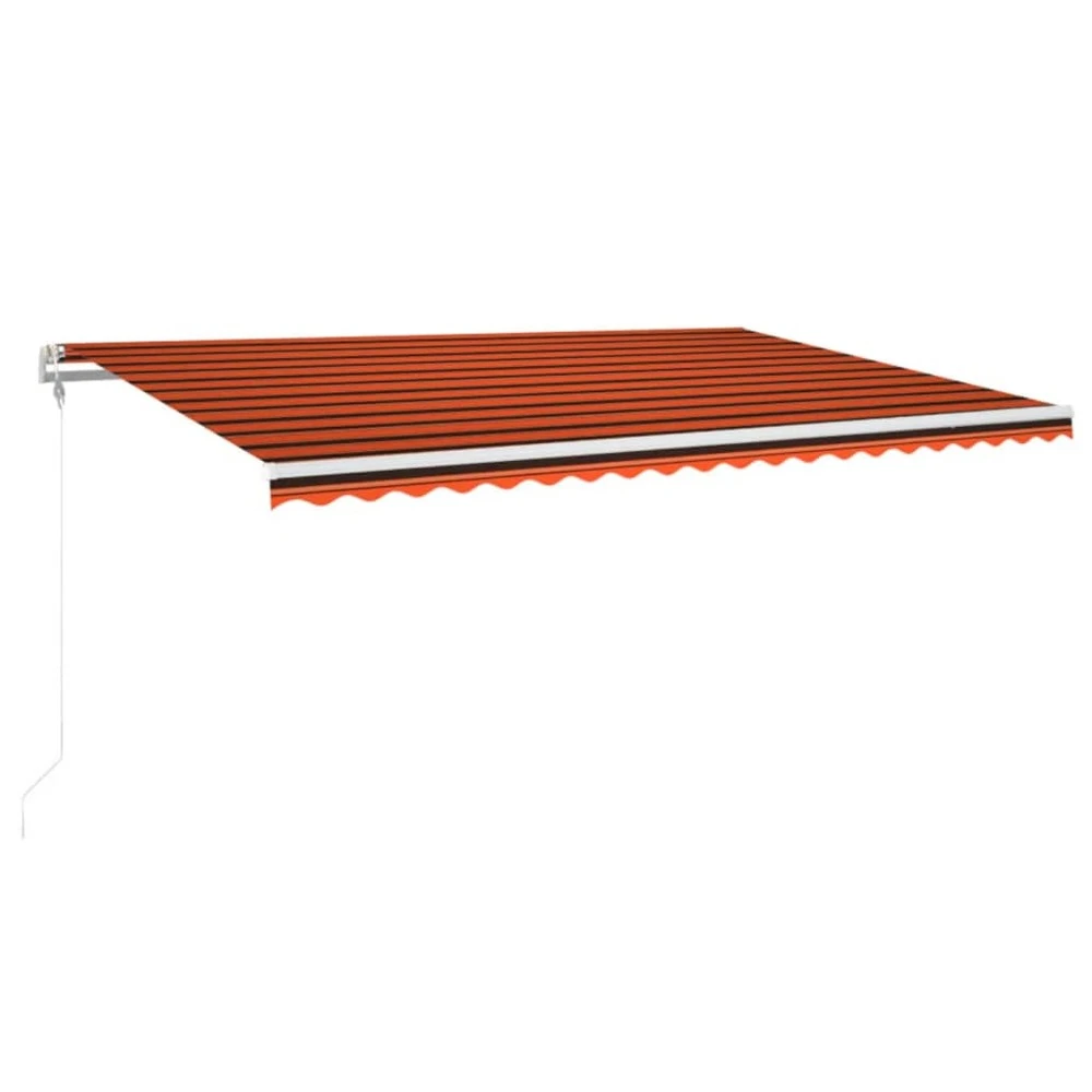 VIDAXL Auvent Automatique Capteur De Vent Led 500x350 Cm Orange Marron 2 VIDAXL Auvent Automatique Capteur De Vent Led 500x350 Cm Orange Marron – Image 2