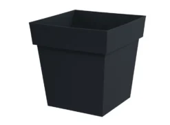 EDA Pot De Fleur Carré Toscane 39 X H.39 Cm - Anthracite