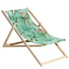 Madison Chaise De Plage En Bois Mauel 55x90x87 Cm Bleu