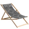 Madison Chaise De Plage En Bois Demi 55x90x87 Cm Gris