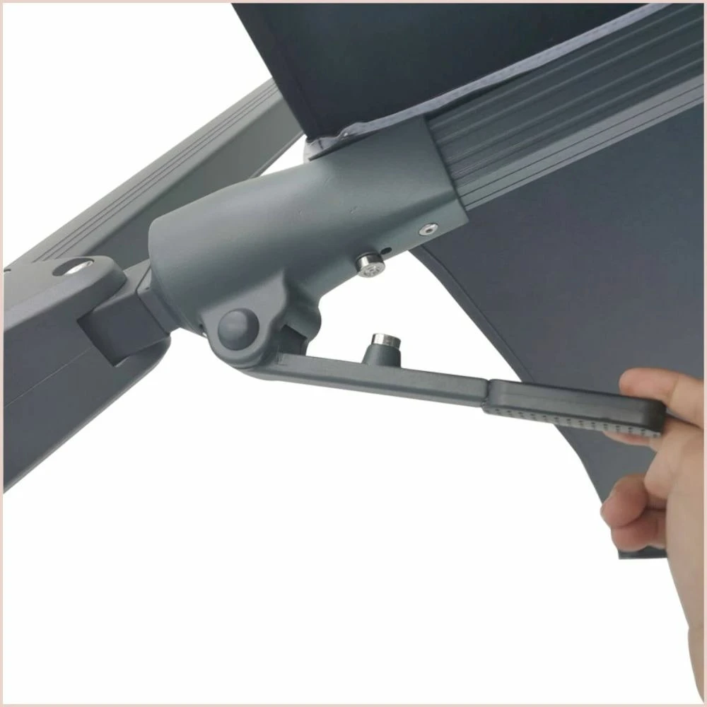 Parasol Déporté Poivre + Dalle Et Housse L400xh272xl300 - Jules - Cezare 3 Parasol Déporté Poivre + Dalle Et Housse L400xh272xl300 - Jules - Cezare – Image 3