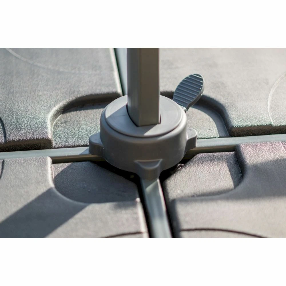 Parasol Déporté Poivre + Dalle Et Housse L400xh272xl300 - Jules - Cezare 5 Parasol Déporté Poivre + Dalle Et Housse L400xh272xl300 - Jules - Cezare – Image 5