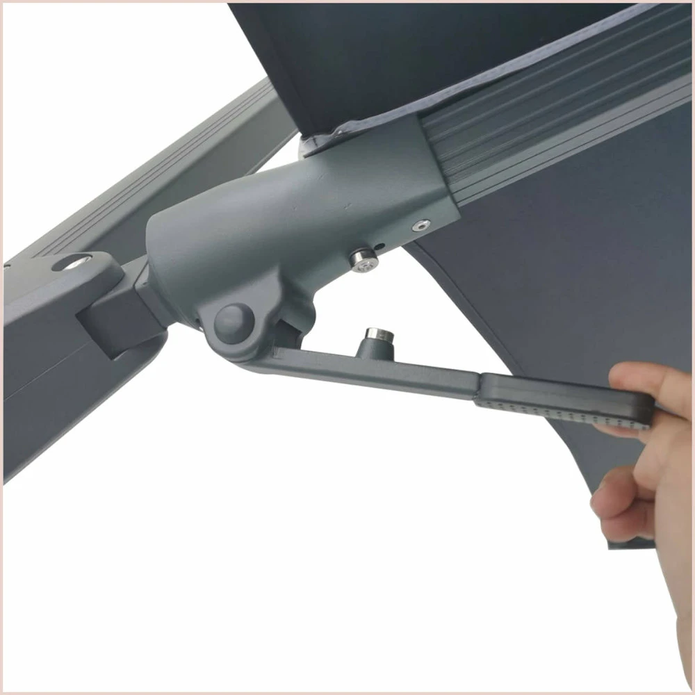 Parasol Déporté Marron Natural + Dalle Et Housse L400xh272xl300 - Jules - Cezare 3 Parasol Déporté Marron Natural + Dalle Et Housse L400xh272xl300 - Jules - Cezare – Image 3