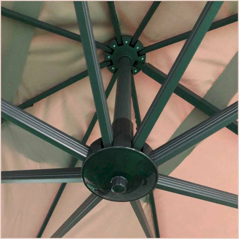 Parasol Déporté Marron Natural + Dalle Et Housse L400xh272xl300 - Jules - Cezare 4 Parasol Déporté Marron Natural + Dalle Et Housse L400xh272xl300 - Jules - Cezare – Image 4