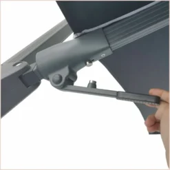 Parasol Déporté Gris Clair + Dalle Et Housse L400xh272xl300 - Jules - Cezare -Konst Decor Magasin 646bb5c79128a0.26838854