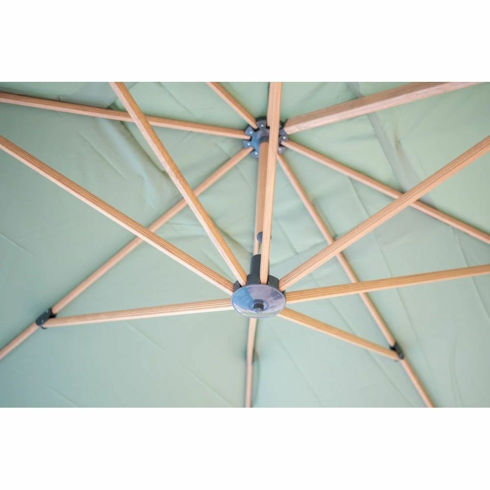 Parasol Déporté Sauge + Dalle Et Housse L400xh272xl300 - Gabin - Cezare 5 Parasol Déporté Sauge + Dalle Et Housse L400xh272xl300 - Gabin - Cezare – Image 5