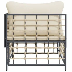 VIDAXL Canapé D'angle De Jardin Avec Coussin Beige Résine Tressée 11 VIDAXL Canapé D'angle De Jardin Avec Coussin Beige Résine Tressée -Konst Decor Magasin 646d10016d1625.92250164