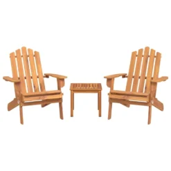 VIDAXL Ensemble De Salon De Jardin Adirondack 3 Pcs Bois Acacia Solide 9 VIDAXL Ensemble De Salon De Jardin Adirondack 3 Pcs Bois Acacia Solide -Konst Decor Magasin 646d117f22acf5.17185730