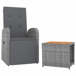 VIDAXL Ensemble De Salon De Jardin 2 Pcs Gris Poly Rotin Et Acacia 9 VIDAXL Ensemble De Salon De Jardin 2 Pcs Gris Poly Rotin Et Acacia -Konst Decor Magasin 646d143d506957.85723283