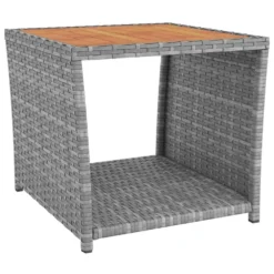 VIDAXL Ensemble De Salon De Jardin 2 Pcs Gris Poly Rotin Et Acacia 11 VIDAXL Ensemble De Salon De Jardin 2 Pcs Gris Poly Rotin Et Acacia -Konst Decor Magasin 646d1440599d43.00542971