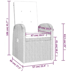 VIDAXL Ensemble De Salon De Jardin 3 Pcs Gris Poly Rotin Et Acacia 12 VIDAXL Ensemble De Salon De Jardin 3 Pcs Gris Poly Rotin Et Acacia -Konst Decor Magasin 646d1466069d54.06270155