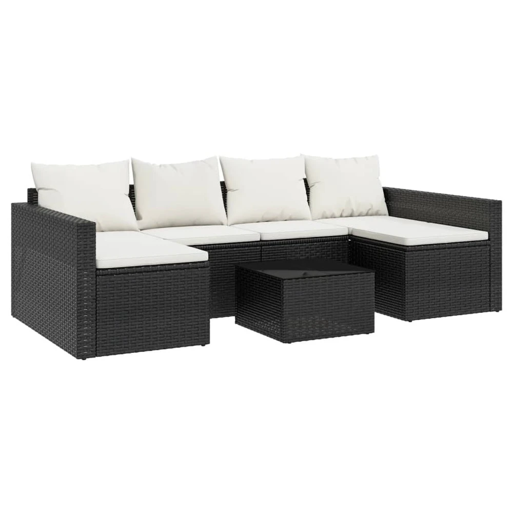 VIDAXL Salon De Jardin 2 Pcs Avec Coussins Noir Résine Tressée 1 VIDAXL Salon De Jardin 2 Pcs Avec Coussins Noir Résine Tressée