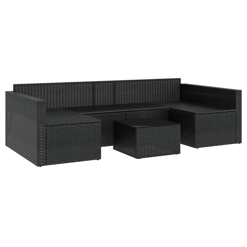 VIDAXL Salon De Jardin 2 Pcs Avec Coussins Noir Résine Tressée 7 VIDAXL Salon De Jardin 2 Pcs Avec Coussins Noir Résine Tressée – Image 7