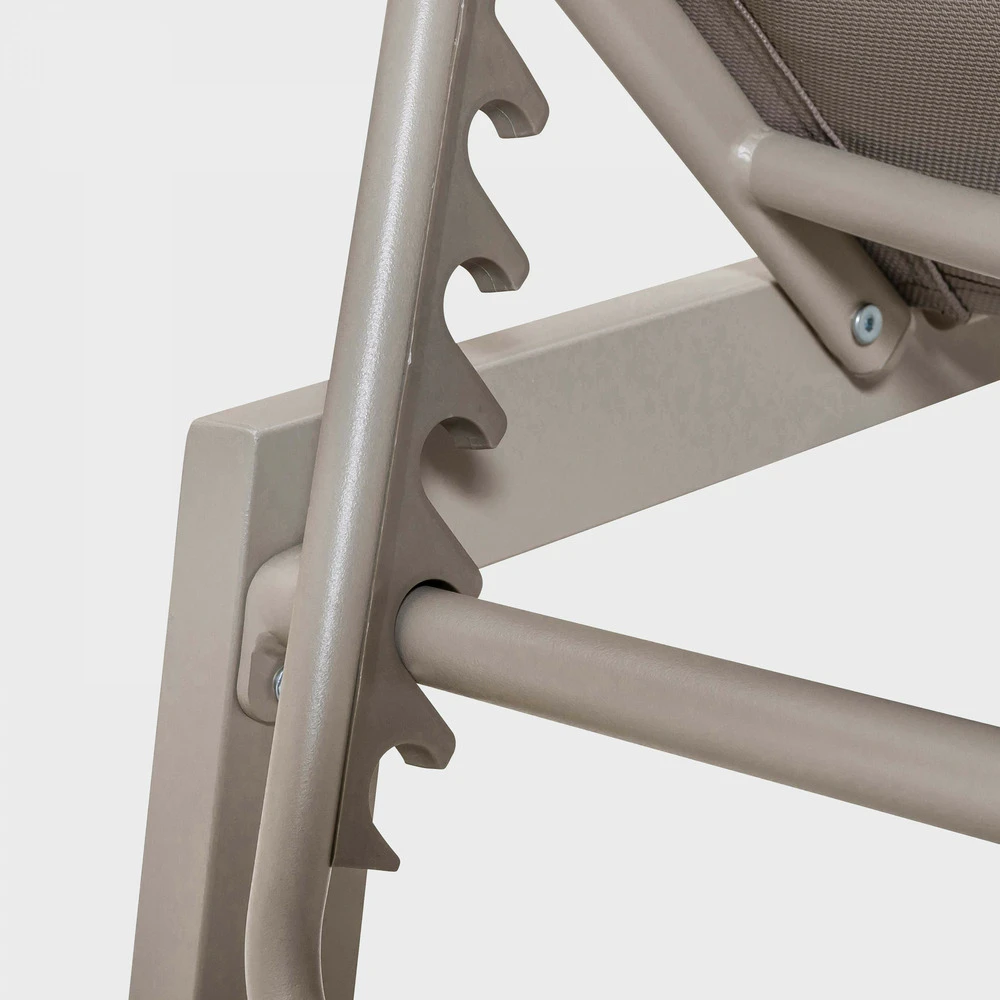 Lot De 2 Bains De Soleils En Aluminium Taupe 6 Lot De 2 Bains De Soleils En Aluminium Taupe – Image 6