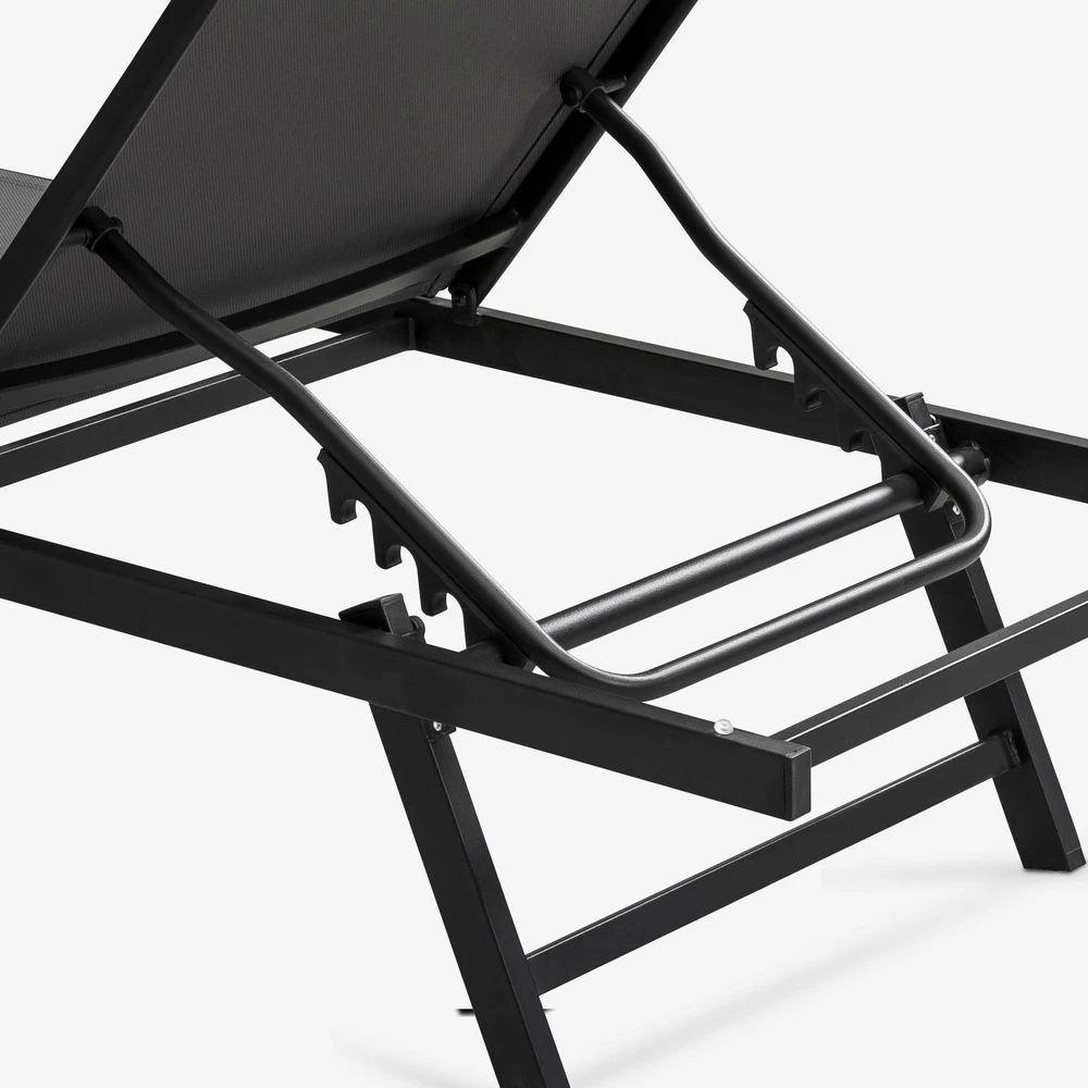 Lot De 2 Bains De Soleil En Acier Gris 4 Lot De 2 Bains De Soleil En Acier Gris – Image 4