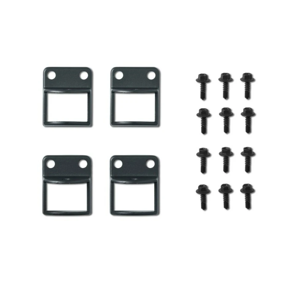 Lot De 4 Fixations Pour Clôture Aluminium Gris 1 Lot De 4 Fixations Pour Clôture Aluminium Gris