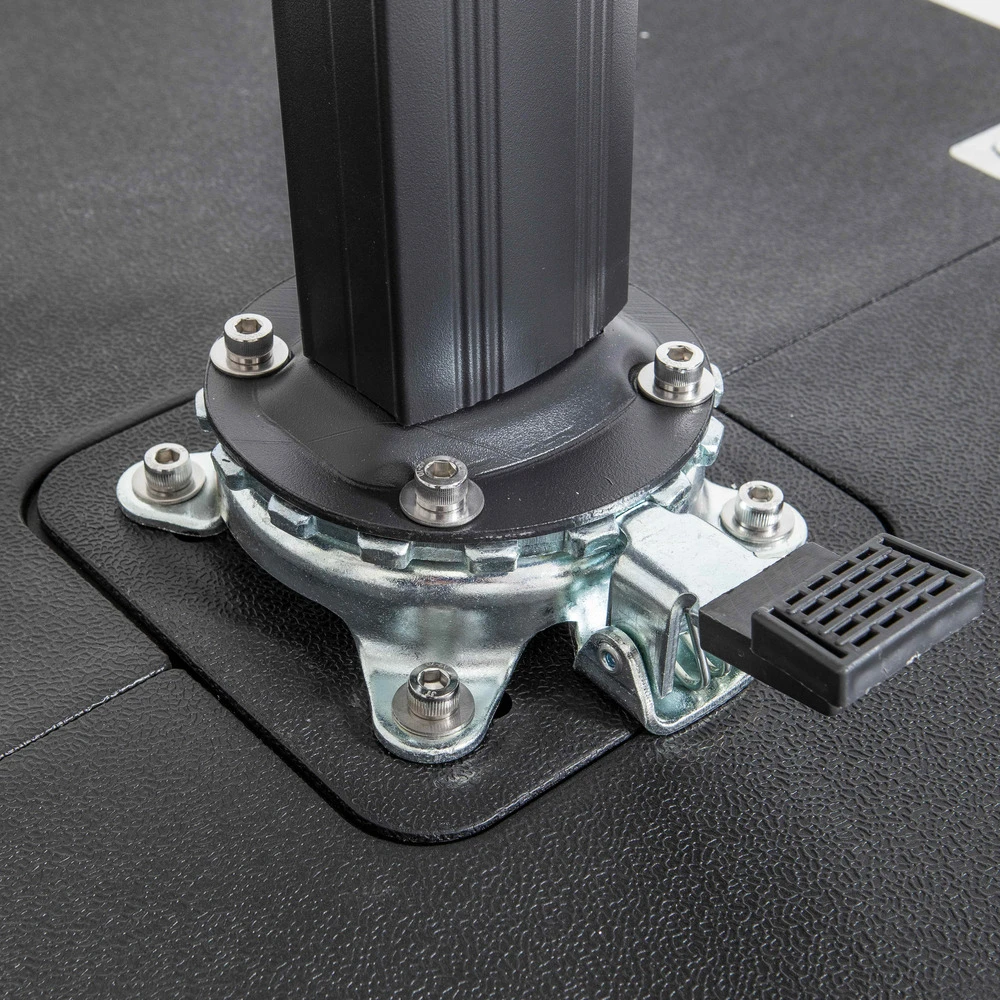 Parasol Déporté 2x3 M Et 4 Dalles Lestées Aluminium Vert 4 Parasol Déporté 2x3 M Et 4 Dalles Lestées Aluminium Vert – Image 4