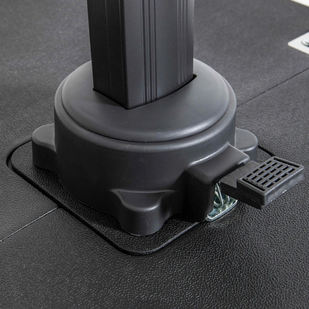 Parasol Déporté 2x3 M Et 4 Dalles Lestées Aluminium Gris Anthracite 3 Parasol Déporté 2x3 M Et 4 Dalles Lestées Aluminium Gris Anthracite – Image 3