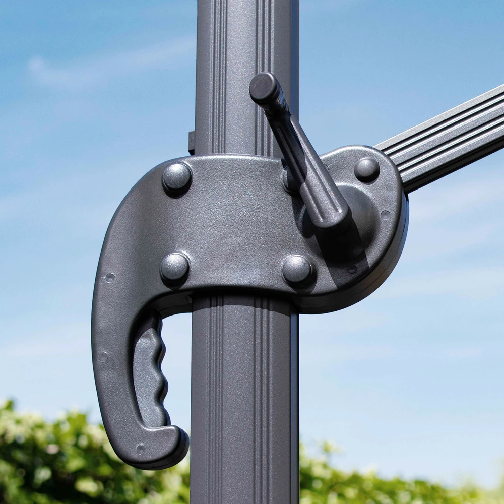 Parasol Déporté 2x3 M Et 4 Dalles à Remplir Aluminium Taupe 4 Parasol Déporté 2x3 M Et 4 Dalles à Remplir Aluminium Taupe – Image 4