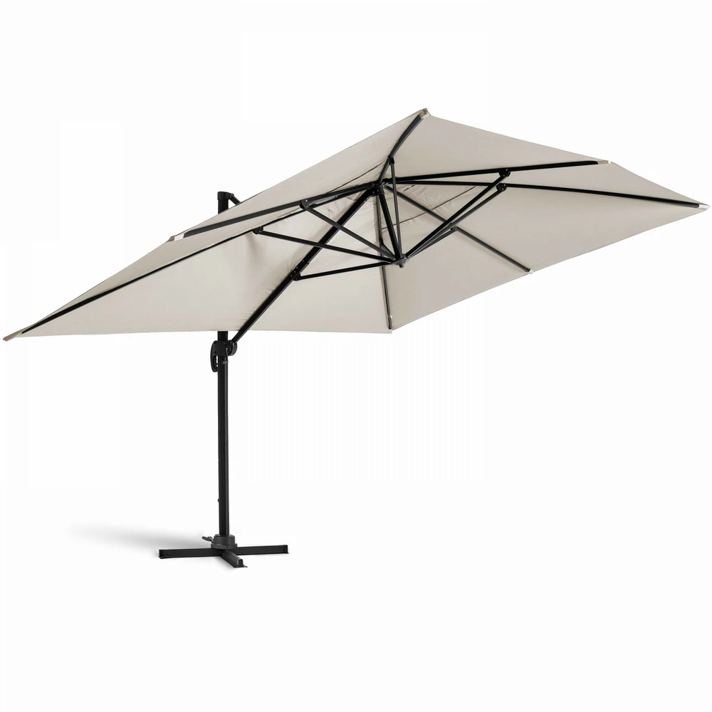 Parasol Déporté 3x4m En Aluminium écru 2 Parasol Déporté 3x4m En Aluminium écru – Image 2
