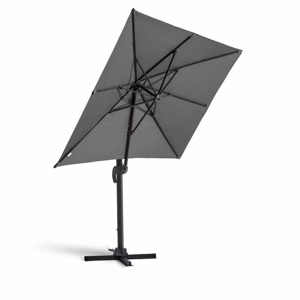 Parasol Déporté 2x3m En Aluminium Gris Anthracite 2 Parasol Déporté 2x3m En Aluminium Gris Anthracite – Image 2