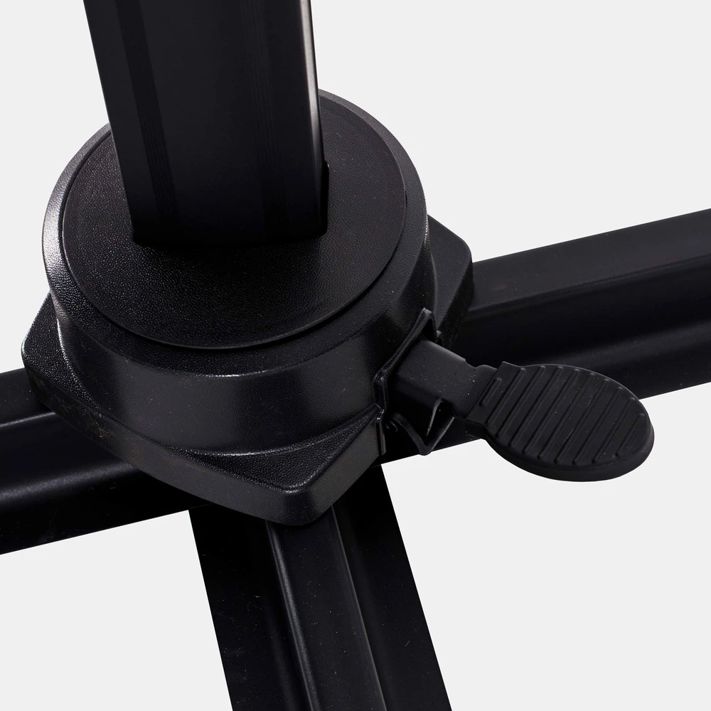 Parasol Déporté 3x4m Et 4 Dalles à Remplir Aluminium Gris 4 Parasol Déporté 3x4m Et 4 Dalles à Remplir Aluminium Gris – Image 4