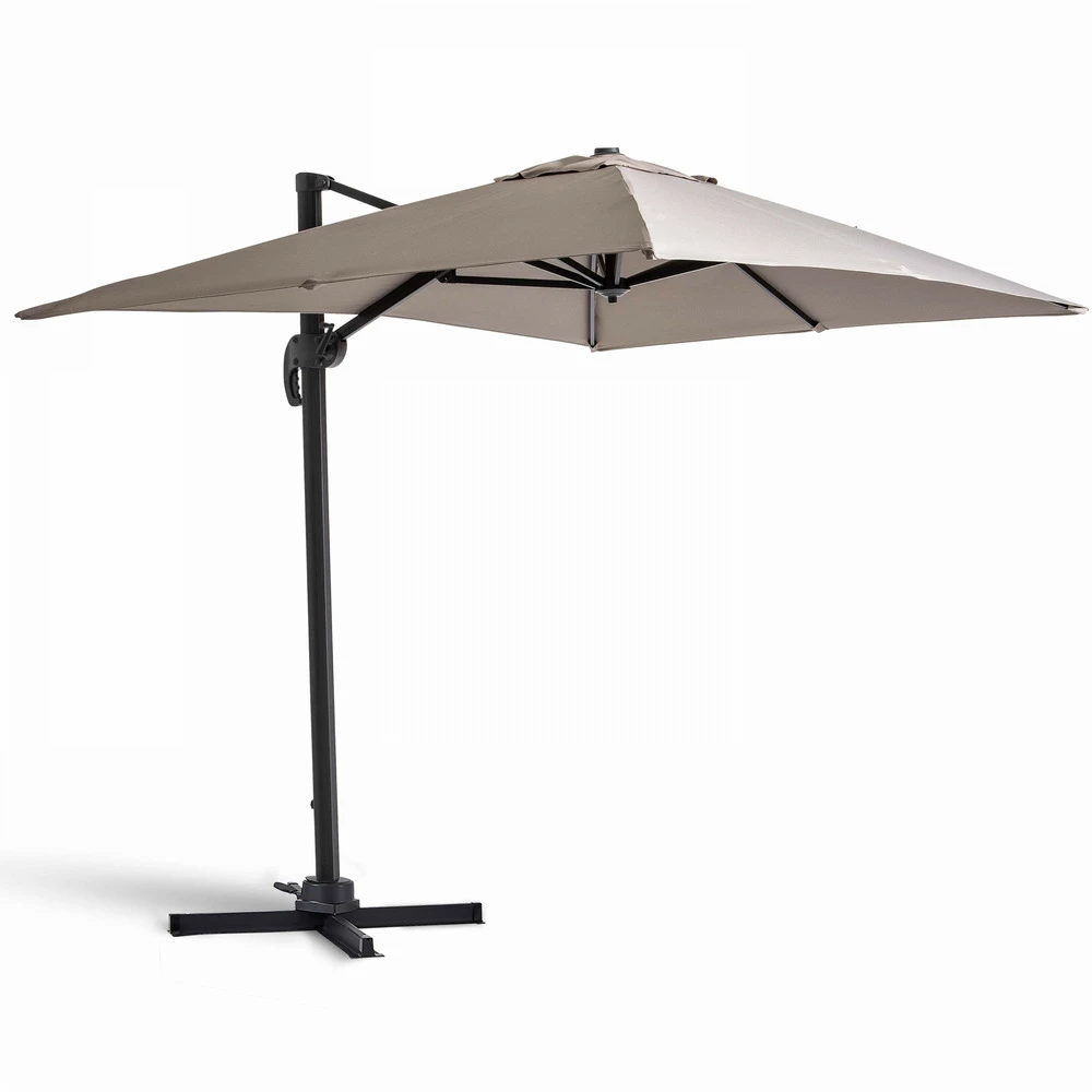 Parasol Déporté 2x3m En Aluminium Taupe 1 Parasol Déporté 2x3m En Aluminium Taupe