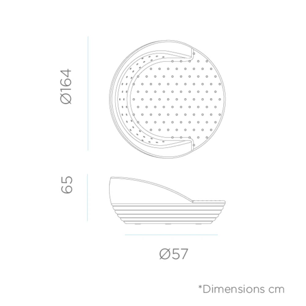 Lit De Jardin Formentera ø164cm - Blanc 3 Lit De Jardin Formentera ø164cm - Blanc – Image 3