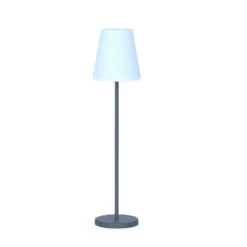 Lampadaire Lola Slim 120cm Pied En Métal Anthracite Solaire+batterie Rechargeable Led Rgb Avec Télécommande Hauteur
