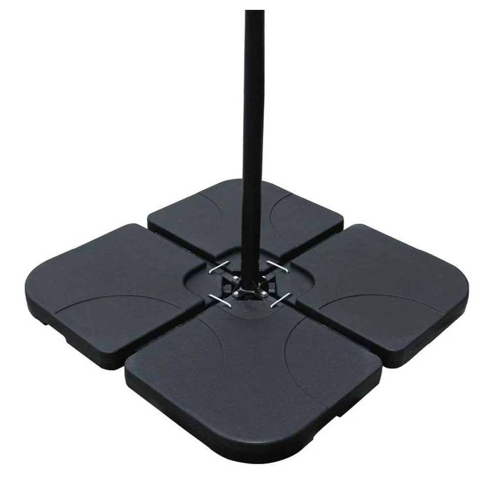 Oahu - Lot De 4 Dalles Carrées - Bases De Lestage Pour Parasol Pied En Croix - Remplissage Sable Ou Eau 2 Oahu - Lot De 4 Dalles Carrées - Bases De Lestage Pour Parasol Pied En Croix - Remplissage Sable Ou Eau – Image 2