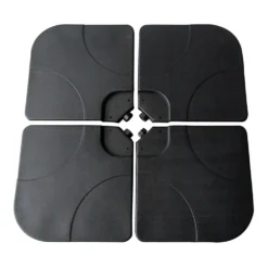 Oahu - Lot De 4 Dalles Carrées - Bases De Lestage Pour Parasol Pied En Croix - Remplissage Sable Ou Eau