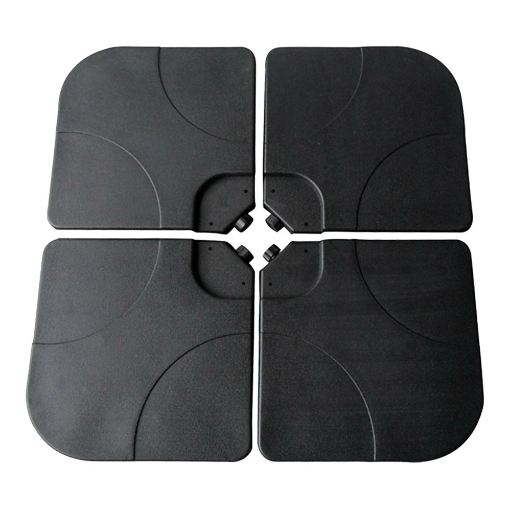 Oahu - Lot De 4 Dalles Carrées - Bases De Lestage Pour Parasol Pied En Croix - Remplissage Sable Ou Eau 1 Oahu - Lot De 4 Dalles Carrées - Bases De Lestage Pour Parasol Pied En Croix - Remplissage Sable Ou Eau