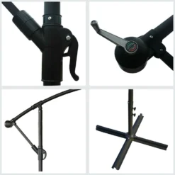 Oahu - Parasol Déporté Rond Diamètre 3 Mètres - Acier - Housse De Rangement - Protection Uv - Ouverture Facile 7 Oahu - Parasol Déporté Rond Diamètre 3 Mètres - Acier - Housse De Rangement - Protection Uv - Ouverture Facile -Konst Decor Magasin 646f550b328757.98242942