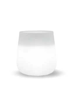 Pot Lumineux Camelia 40 Solaire+batterie Rechargeable Led Rgb Avec Télécommande ø39x39cm