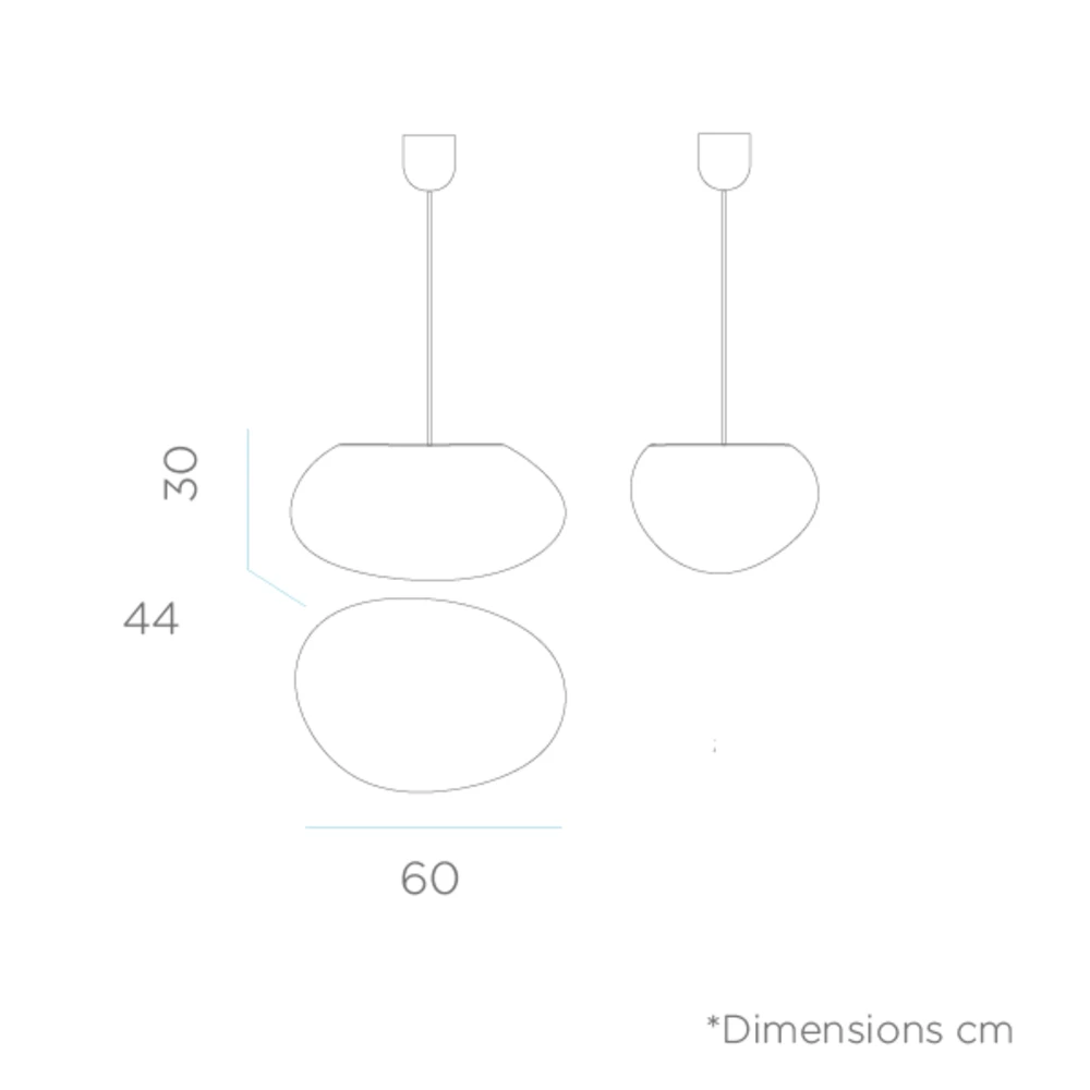 Suspension Petra 60 Ovale 60x44x30cm - Blanc 3 Suspension Petra 60 Ovale 60x44x30cm - Blanc – Image 3
