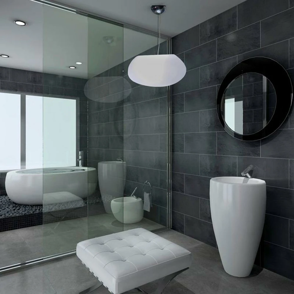 Suspension Petra 60 Ovale 60x44x30cm - Blanc 2 Suspension Petra 60 Ovale 60x44x30cm - Blanc – Image 2