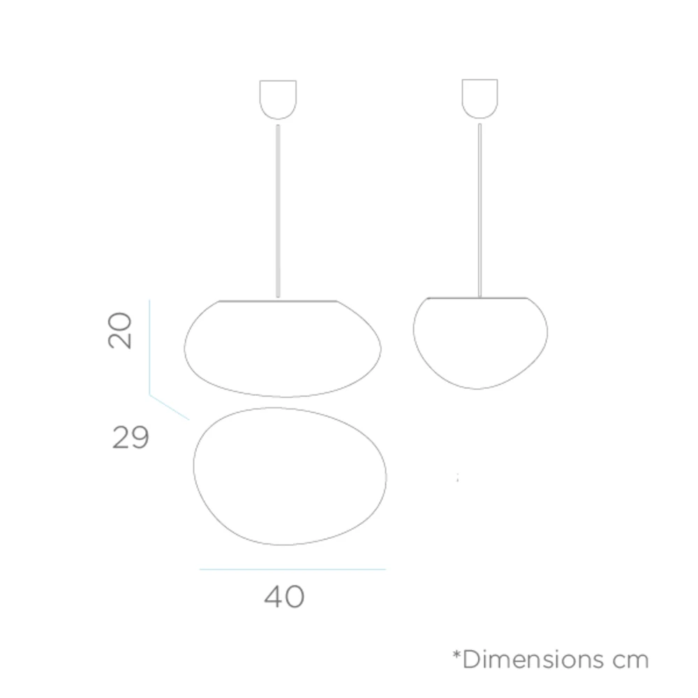 Suspension Petra 40 Ovale 40x29x20cm - Blanc 4 Suspension Petra 40 Ovale 40x29x20cm - Blanc – Image 4