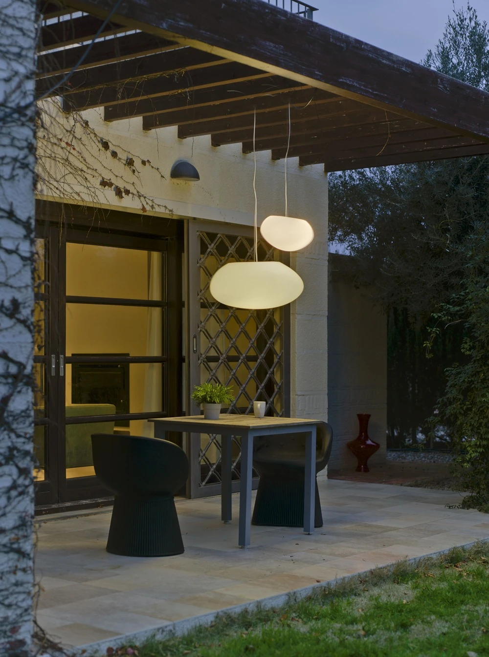 Suspension Petra 40 Ovale 40x29x20cm - Blanc 3 Suspension Petra 40 Ovale 40x29x20cm - Blanc – Image 3