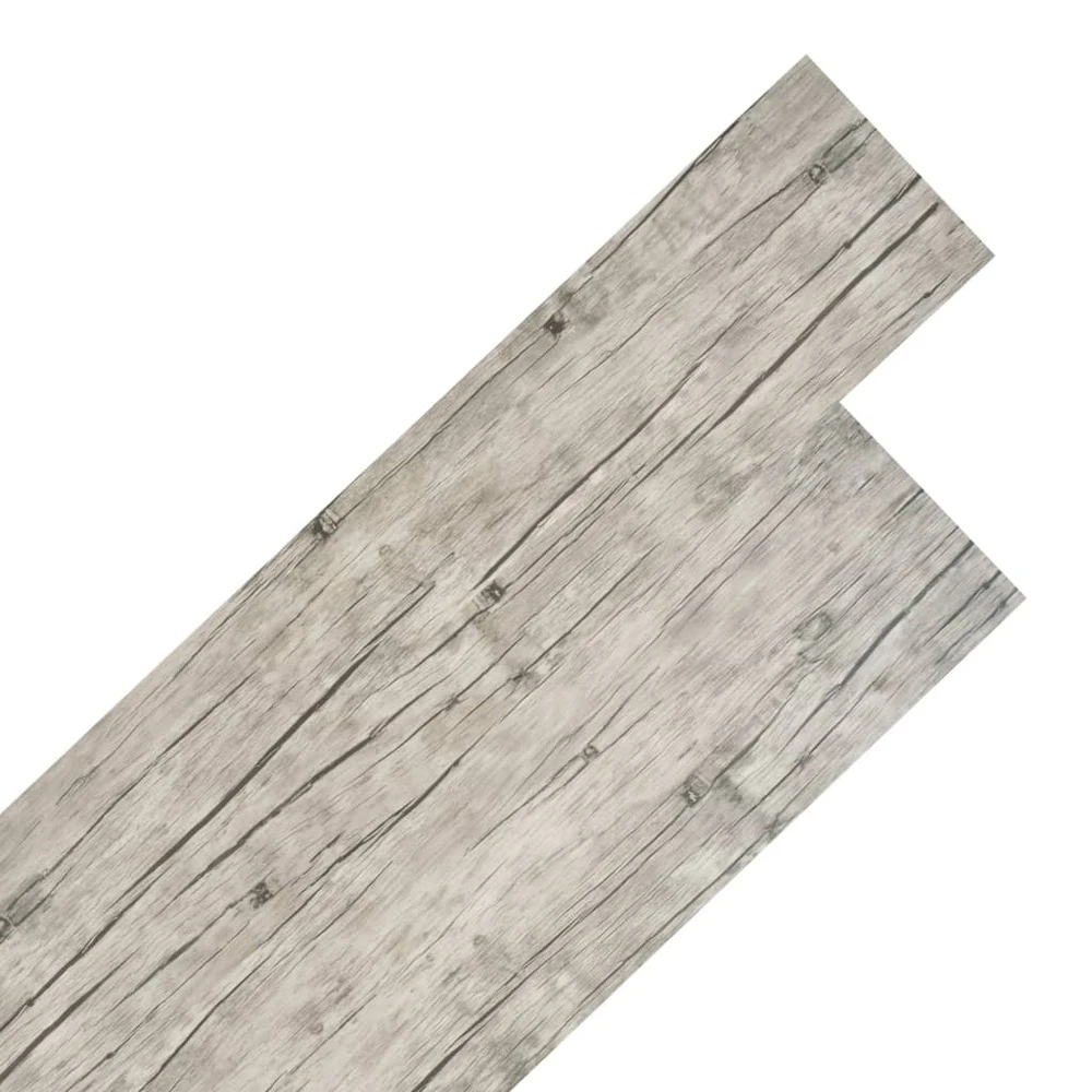 VIDAXL Planches De Plancher Pvc Non Auto-adhésif 4,46m² 3mm Gris Clair 1 VIDAXL Planches De Plancher Pvc Non Auto-adhésif 4,46m² 3mm Gris Clair