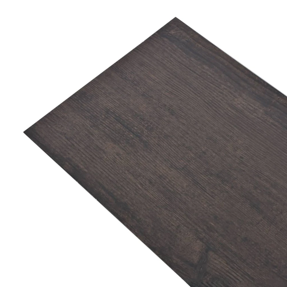VIDAXL Planches De Plancher Pvc Non Auto-adhésif 4,46 M² Marron Foncé 2 VIDAXL Planches De Plancher Pvc Non Auto-adhésif 4,46 M² Marron Foncé – Image 2