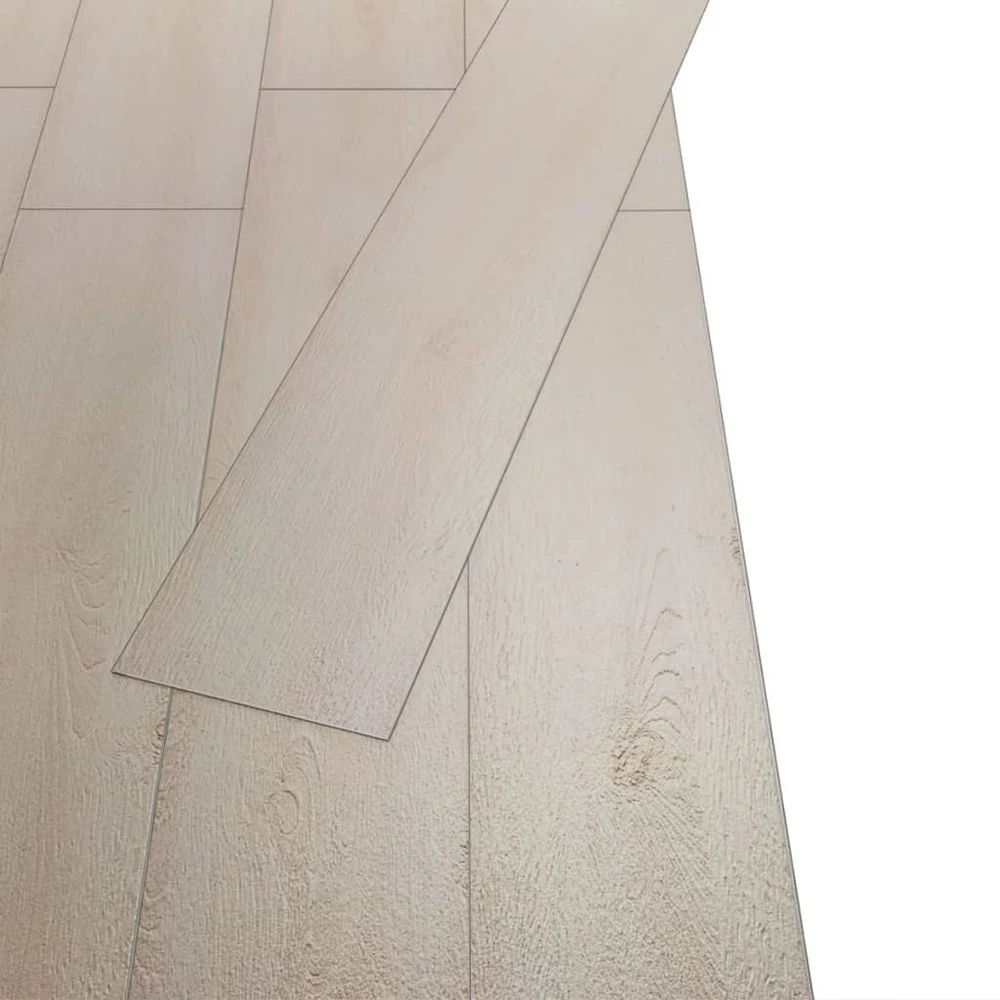 VIDAXL Planches De Plancher Pvc Non Auto-adhésif Blanc Chêne Classique 4 VIDAXL Planches De Plancher Pvc Non Auto-adhésif Blanc Chêne Classique – Image 4