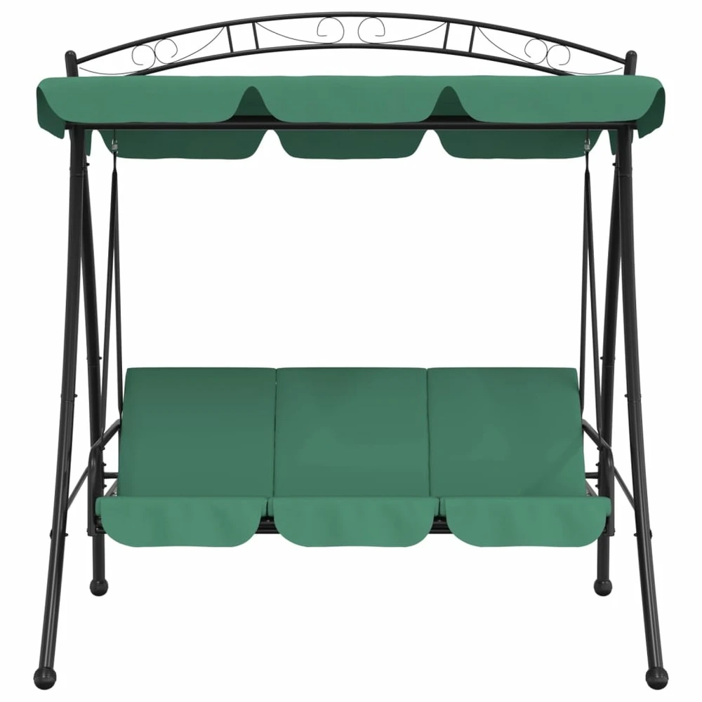VIDAXL Balancelle De Jardin Avec Auvent Vert 198 Cm Tissu Et Acier 3 VIDAXL Balancelle De Jardin Avec Auvent Vert 198 Cm Tissu Et Acier – Image 3