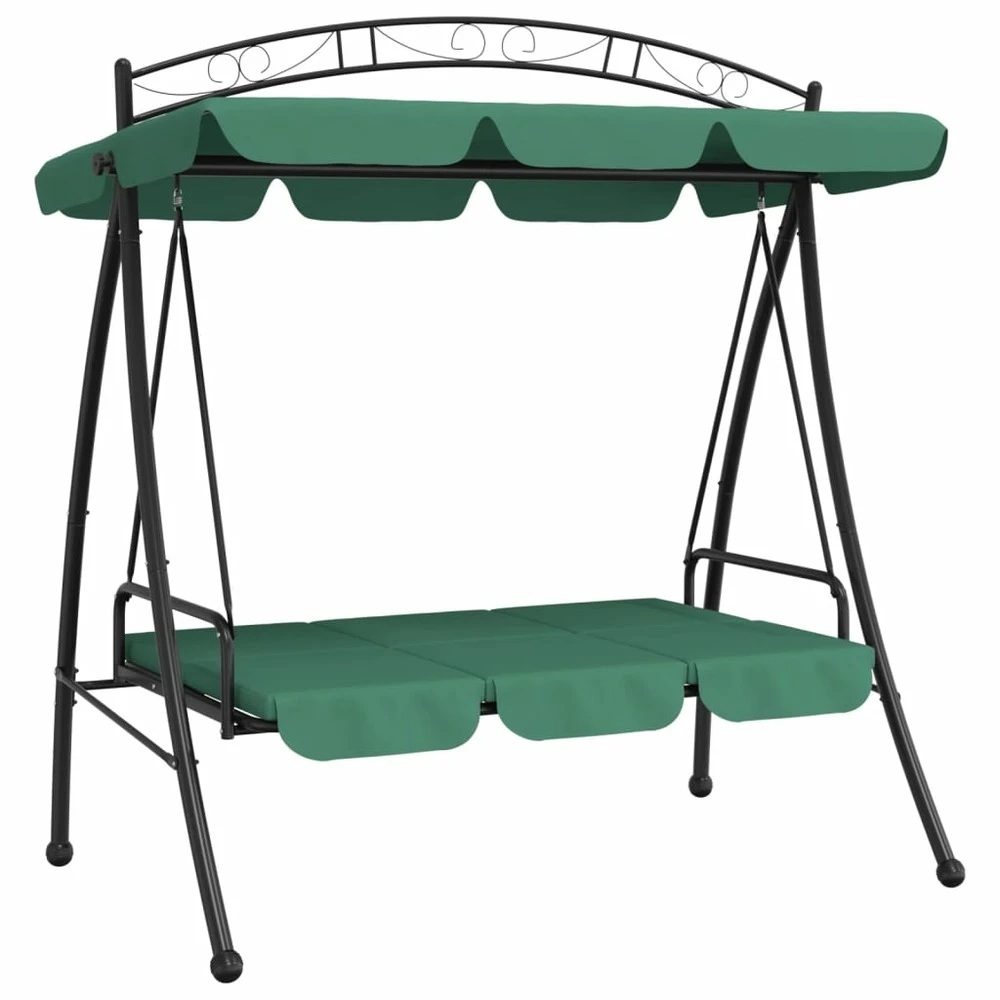 VIDAXL Balancelle De Jardin Avec Auvent Vert 198 Cm Tissu Et Acier 6 VIDAXL Balancelle De Jardin Avec Auvent Vert 198 Cm Tissu Et Acier – Image 6