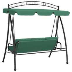 VIDAXL Balancelle De Jardin Avec Auvent Vert 198 Cm Tissu Et Acier 11 VIDAXL Balancelle De Jardin Avec Auvent Vert 198 Cm Tissu Et Acier -Konst Decor Magasin 646fad87d9b340.62263764