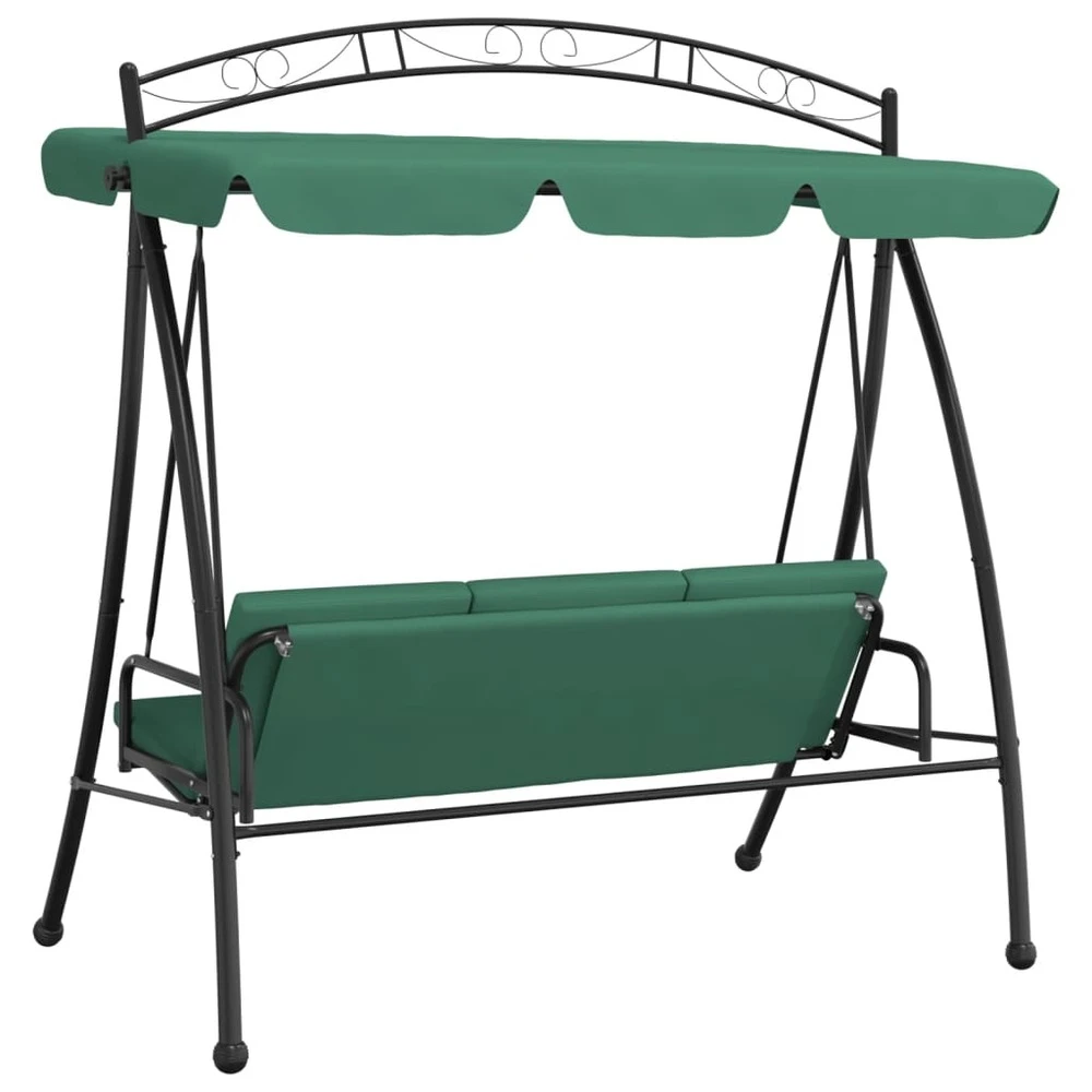 VIDAXL Balancelle De Jardin Avec Auvent Vert 198 Cm Tissu Et Acier 5 VIDAXL Balancelle De Jardin Avec Auvent Vert 198 Cm Tissu Et Acier – Image 5
