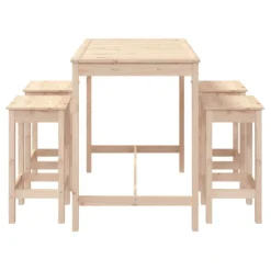 VIDAXL Ensemble De Bar De Jardin 5 Pcs Bois De Pin Massif 11 VIDAXL Ensemble De Bar De Jardin 5 Pcs Bois De Pin Massif -Konst Decor Magasin 6470a720dafff9.31545438