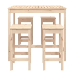 VIDAXL Ensemble De Bar De Jardin 5 Pcs Bois De Pin Massif 10 VIDAXL Ensemble De Bar De Jardin 5 Pcs Bois De Pin Massif -Konst Decor Magasin 6470a720deb6a6.99373828