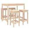 VIDAXL Ensemble De Bar De Jardin 5 Pcs Bois De Pin Massif