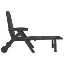 VIDAXL Chaise Longue Pliable Avec Roues Anthracite Pp 10 VIDAXL Chaise Longue Pliable Avec Roues Anthracite Pp -Konst Decor Magasin 6470a72b19b767.35661516