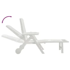 VIDAXL Chaise Longue Pliable Avec Roues Blanc Pp 12 VIDAXL Chaise Longue Pliable Avec Roues Blanc Pp -Konst Decor Magasin 6470a72c8e9633.27655494